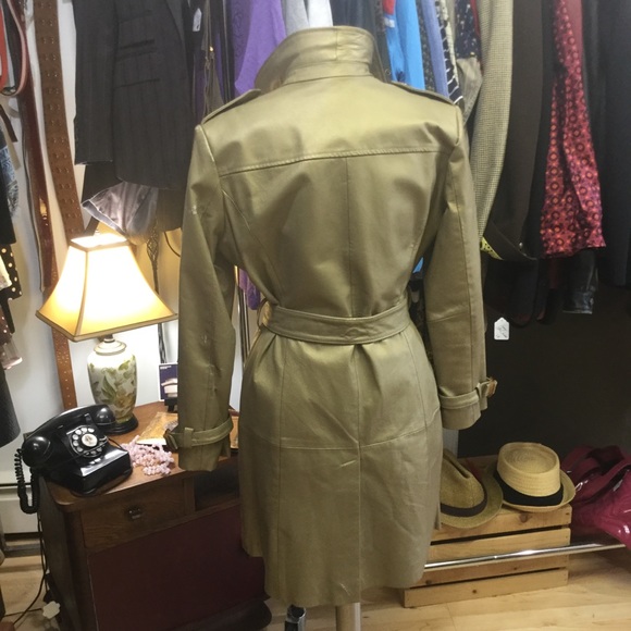 Vintage GOLD LEATHER trench - Picture 2 of 5